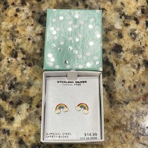 VTG Sterling Silver Rainbow Earrings for Kids-Target